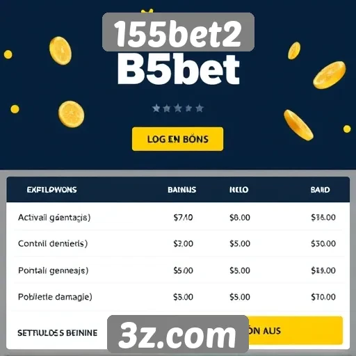 Diferenciais de bônus disponíveis na 155bet2